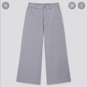 NEW Uniqlo Women Wide Cropped Pants(Blue)